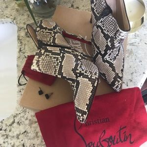 Christian Louboutin python heels!